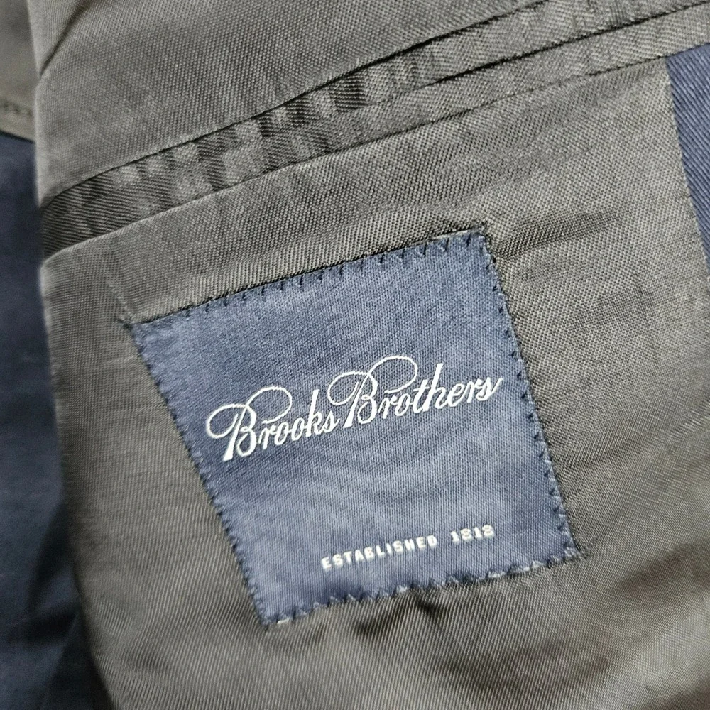 Brooks Brothers 346 Mens Navy Blue Cotton Sport Coat Blazer 46 Reg